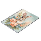 かわいい赤ちゃん動物 |ベビーバニーの水彩 ノートブック (左側)