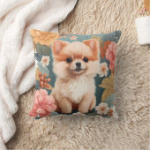 かわいい赤ちゃん動物 |ベビーポメラニア犬犬 クッション (ブランケット)