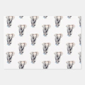 かわいい赤ちゃん動物 ラッピングペーパーシート (正面)