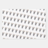 かわいい赤ちゃん動物 ラッピングペーパーシート (正面3)