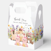 かわいい赤ちゃん動物&ワイルドフラワーベビーシャワー フェイバーボックス (オープン)
