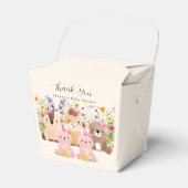 かわいい赤ちゃん動物&ワイルドフラワーベビーシャワー フェイバーボックス (正面サイド)