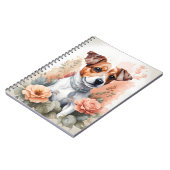 かわいい赤ちゃん動物 |可愛いジャックラッセルテリアパピー ノートブック (左側)