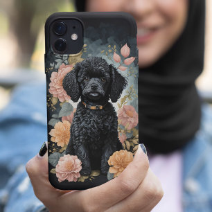 かわいい赤ちゃん動物 可愛い黒いプードルパピー iPhone 13 PROケース