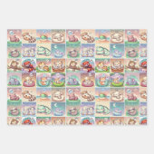 かわいい赤ちゃん動物 – 赤ちゃんシャワーラッピング紙 ラッピングペーパーシート (正面3)