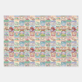 かわいい赤ちゃん動物 – 赤ちゃんシャワーラッピング紙 ラッピングペーパーシート (正面2)