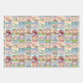 かわいい赤ちゃん動物 – 赤ちゃんシャワーラッピング紙 ラッピングペーパーシート (正面)
