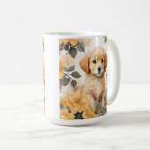 かわいい赤ちゃん動物 | Golden Retriever Puppy コーヒーマグカップ (正面右)