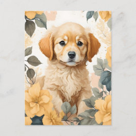 かわいい赤ちゃん動物 | Golden Retriever Puppy ポストカード
