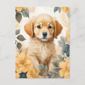 かわいい赤ちゃん動物 | Golden Retriever Puppy ポストカード (正面)
