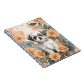 かわいい赤ちゃん動物 – Tzu Puppyシーズー(犬) ノートブック (右側)