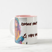 かわいい赤ちゃん女の子のイメージは、いくつかの✍️マグカップ ツートーンマグカップ (正面左)