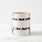 かわいい赤ちゃん女の子のイメージは、いくつかの✍️マグカップ ツートーンマグカップ (中央)