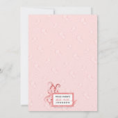 かわいい赤ちゃん女の子のタコの海の生誕発表 案内状 (裏面)