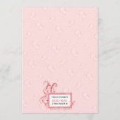 かわいい赤ちゃん女の子のタコの海の生誕発表 案内状 (裏面)