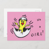 かわいい赤ちゃん女の子シック漫画はがき ポストカード (正面/裏面)