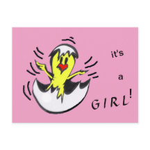 かわいい赤ちゃん女の子シック漫画はがき