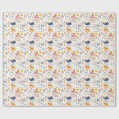 かわいい赤ちゃん女の子ピンクのパターン名ベビーシャワー ラッピングペーパー (フラット)