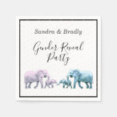 かわいい赤ちゃん女の子ピンク象モダンの赤ちゃんシャワー スタンダードカクテルナプキン (正面)