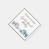 かわいい赤ちゃん女の子ピンク象モダンの赤ちゃんシャワー スタンダードカクテルナプキン (角)