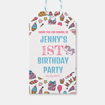 かわいい赤ちゃん女の子ユニコーン任意の年齢の誕生日パーティー