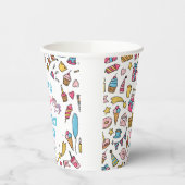 かわいい赤ちゃん女の子ユニコーン任意の年齢の誕生日パーティー 紙コップ (左)