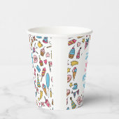 かわいい赤ちゃん女の子ユニコーン任意の年齢の誕生日パーティー 紙コップ (右)