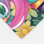 かわいい赤ちゃん女の子ユニコーン追加の名前 フリースブランケット (角)