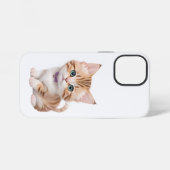 かわいい赤ちゃん子猫デザイン iPhoneケース (裏面横)