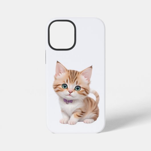 かわいい赤ちゃん子猫デザイン iPhoneケース (裏面)