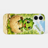かわいい赤ちゃん恐竜の幼児 iPhone 16ケース (裏面横)