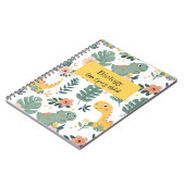 かわいい赤ちゃん恐竜 オーダーメイド キッズ ノートブック (左側)