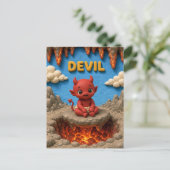 かわいい赤ちゃん悪魔、神話 ポストカード (スタンド正面)