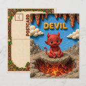 かわいい赤ちゃん悪魔、神話 ポストカード (正面/裏面)