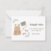 かわいい赤ちゃん服ありがとう赤ちゃんシャワー ノートカード (正面)