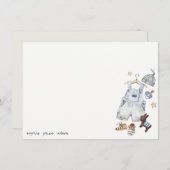 かわいい赤ちゃん服の必需品ブルーボーイベビーシャワー ノートカード (正面/裏面)