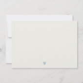 かわいい赤ちゃん服の必需品ブルーボーイベビーシャワー ノートカード (裏面)