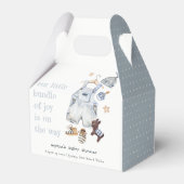 かわいい赤ちゃん服の必需品ブルーボーイベビーシャワー フェイバーボックス (裏面サイド)