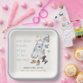 かわいい赤ちゃん服の必需品ブルーボーイベビーシャワー ペーパープレート (パーティー)