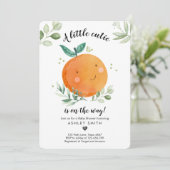 かわいい赤ちゃん歓迎シャワー グリーン ニュートラル 招待状 (スタンド正面)