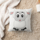かわいい赤ちゃん牧場の子羊 クッション (ブランケット)