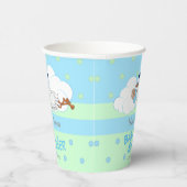 かわいい赤ちゃん男の子を運ぶコウテイペンギン 紙コップ (右)