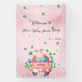 かわいい赤ちゃん羊のベイビーシャワーバナー 横断幕