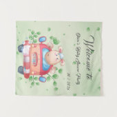 かわいい赤ちゃん羊のベビーシャワータペストリー タペストリー (正面(横))