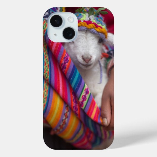 かわいい赤ちゃん羊の南米デザイン Case-Mate iPhoneケース (裏面)