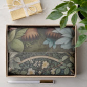 かわいい赤ちゃん茶色のクマ ウィリアム・モリス風  薄葉紙 (ギフト)