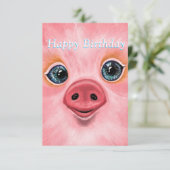 かわいい赤ちゃん豚誕生日カード カード (スタンド正面)