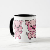 かわいい赤ちゃん豚 マグカップ (正面左)