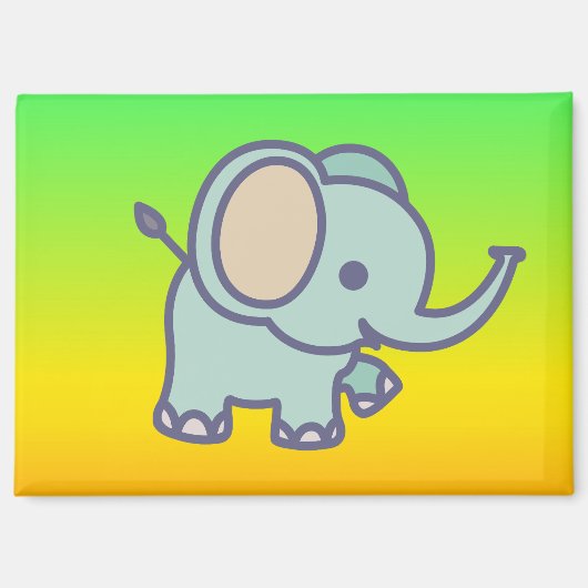 かわいい赤ちゃん象のキャラクター-47767 マグネット (正面)