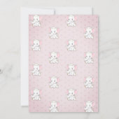 かわいい赤ちゃん象のドット柄ベビーシャワーパーティー招待状 招待状 (裏面)